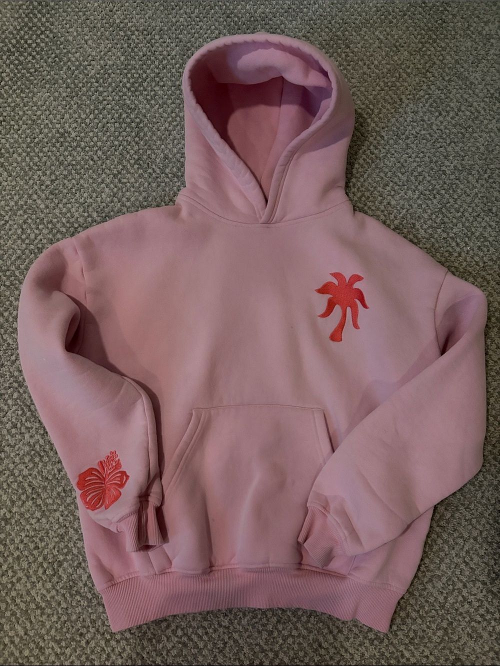 Pink Palm Puff XXS Hoodie